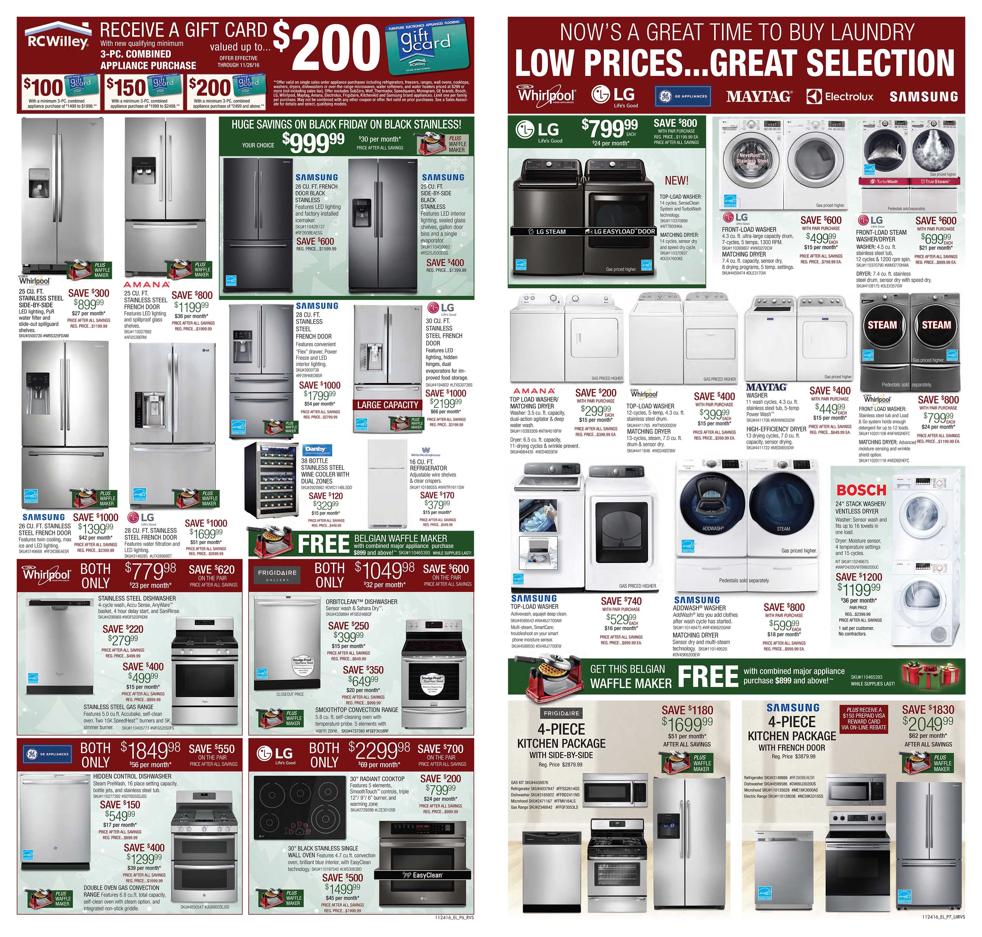 Black Friday Appliances & Electronics Sale! RC Willey Furniture Store