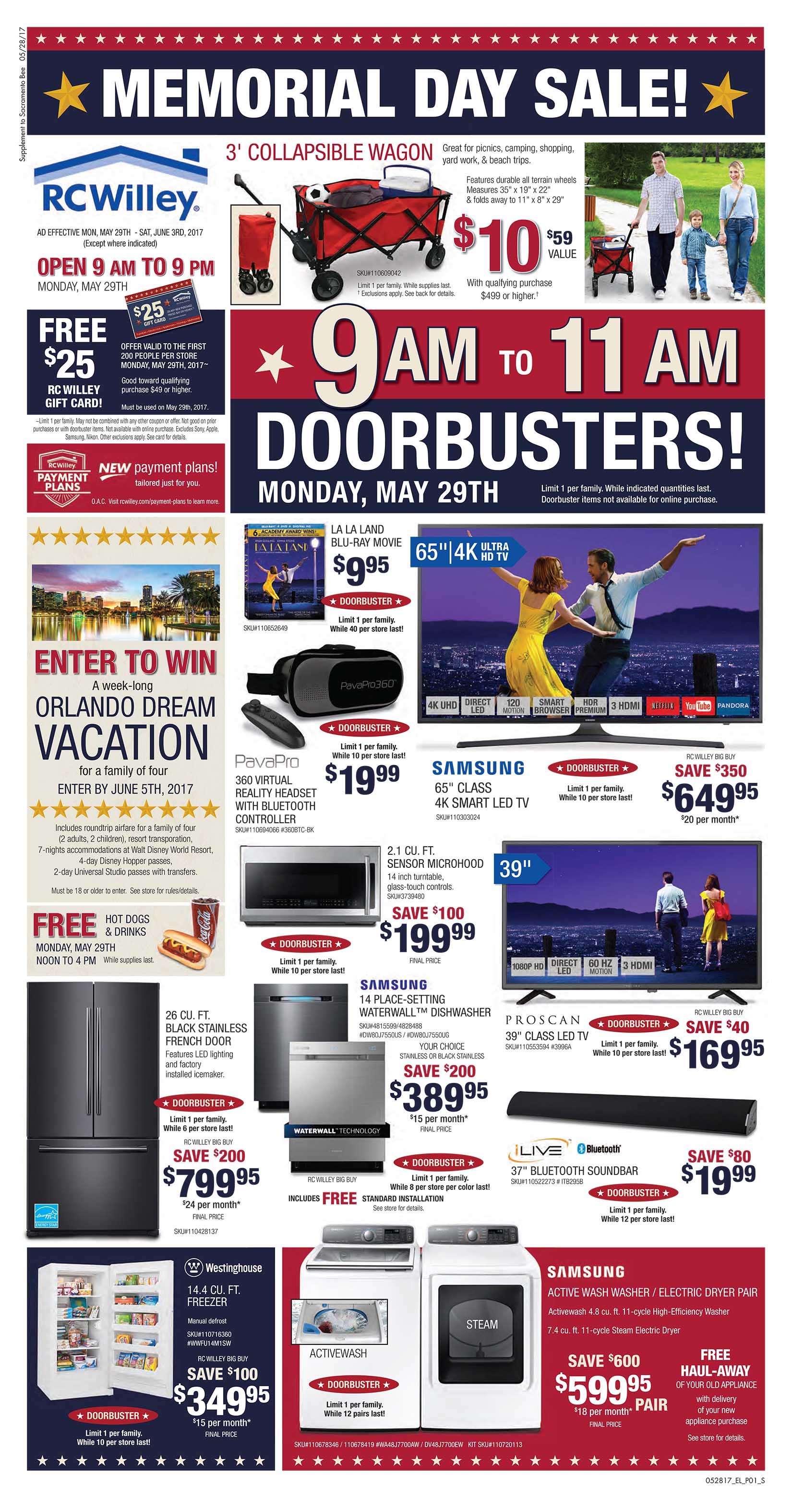 Memorial Day Electronics & Appliances Sale & Doorbusters! RC Willey
