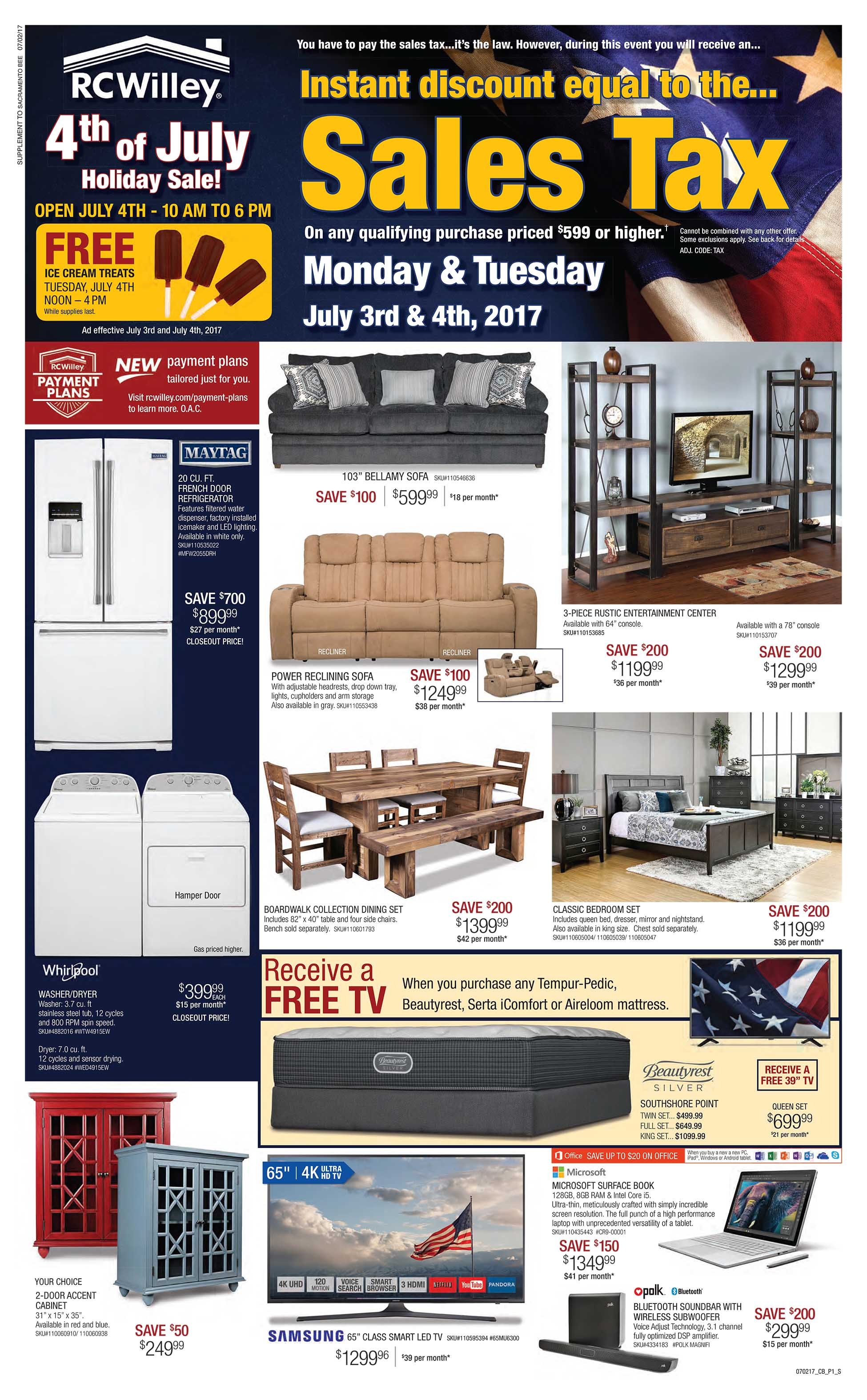 4th of July Sale! RC Willey