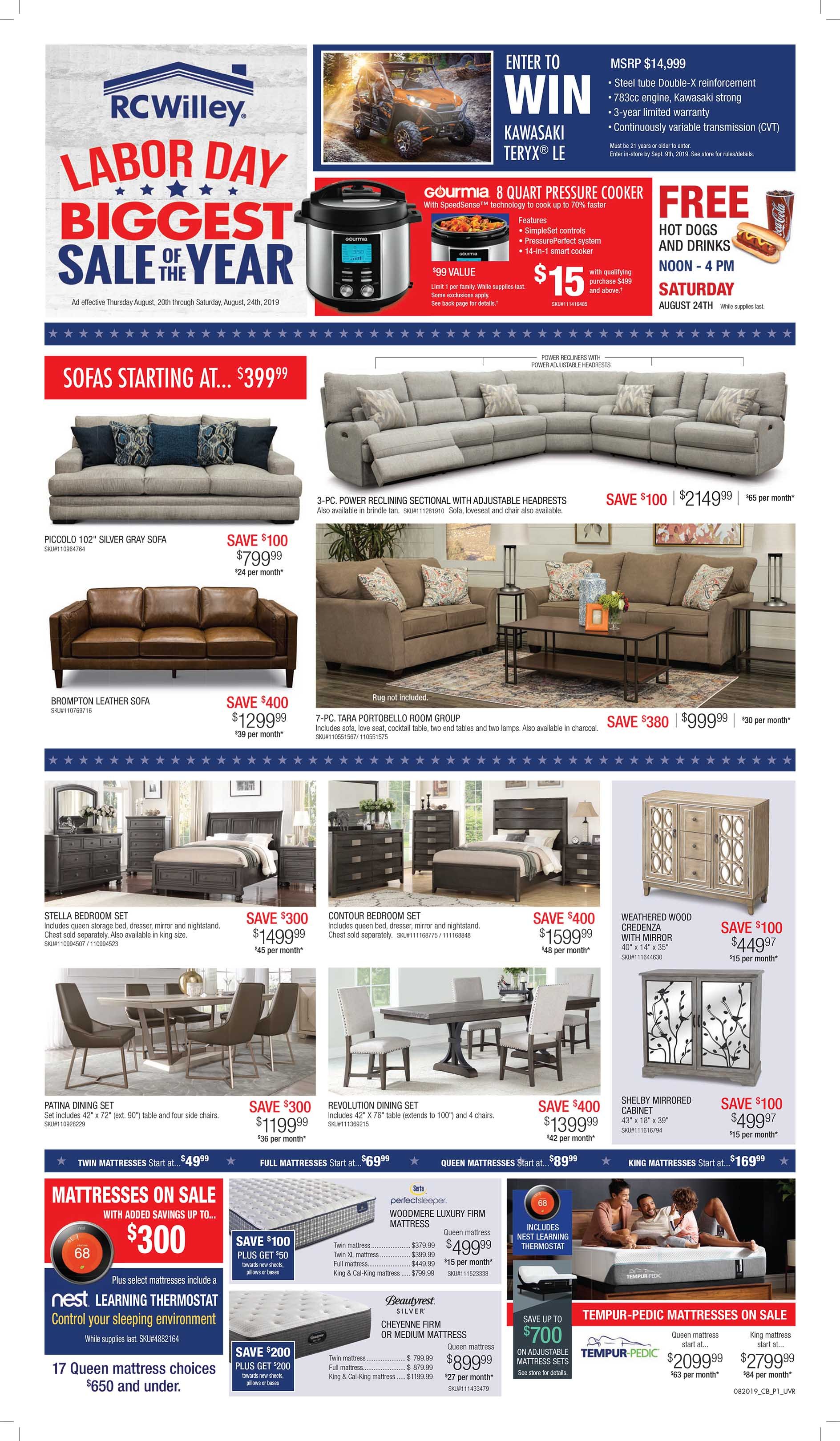 Labor Day Savings Going on Now at RC Willey!