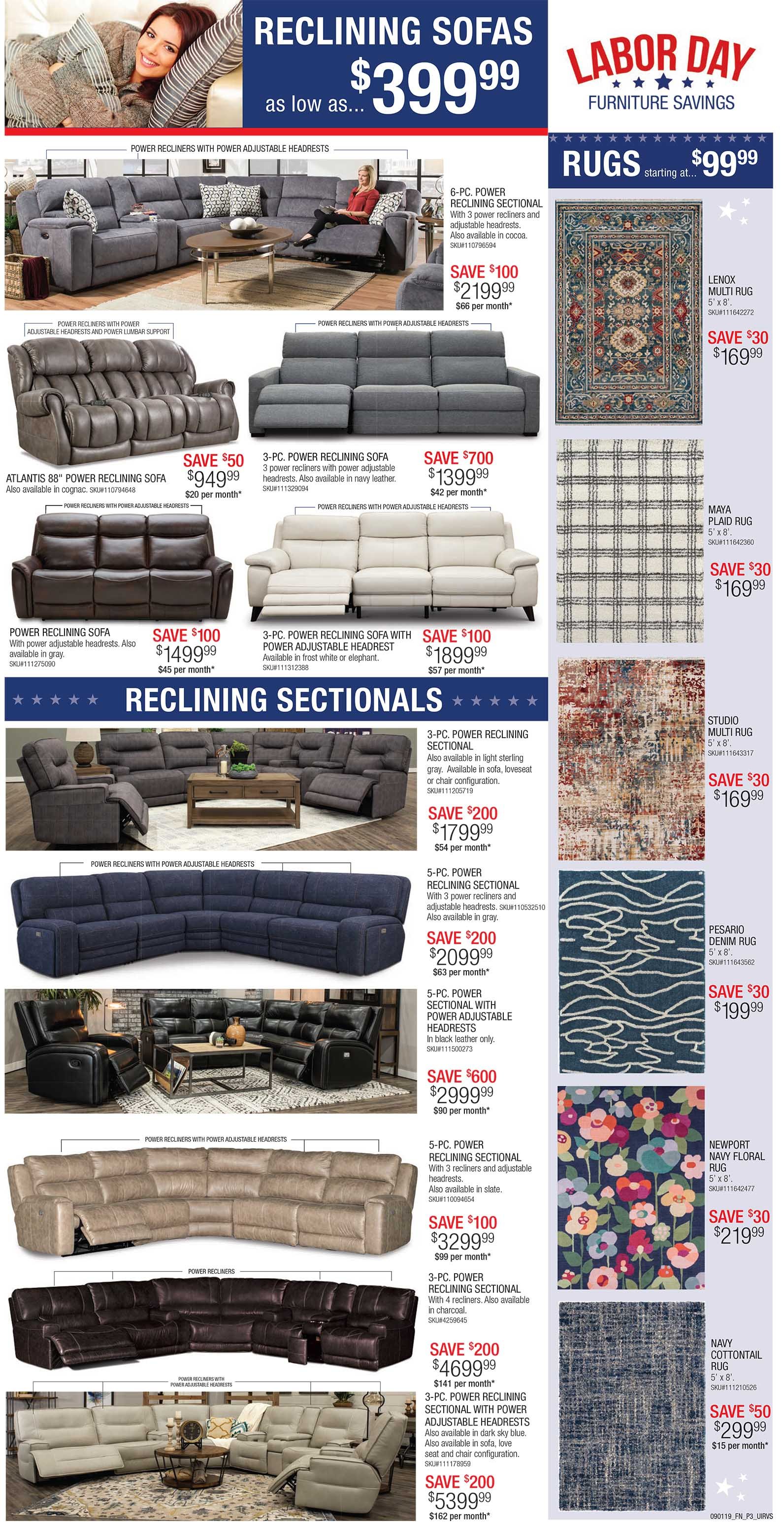Labor Day Home Furnishings Sale at RC Willey! Plus DOORBUSTERS!!