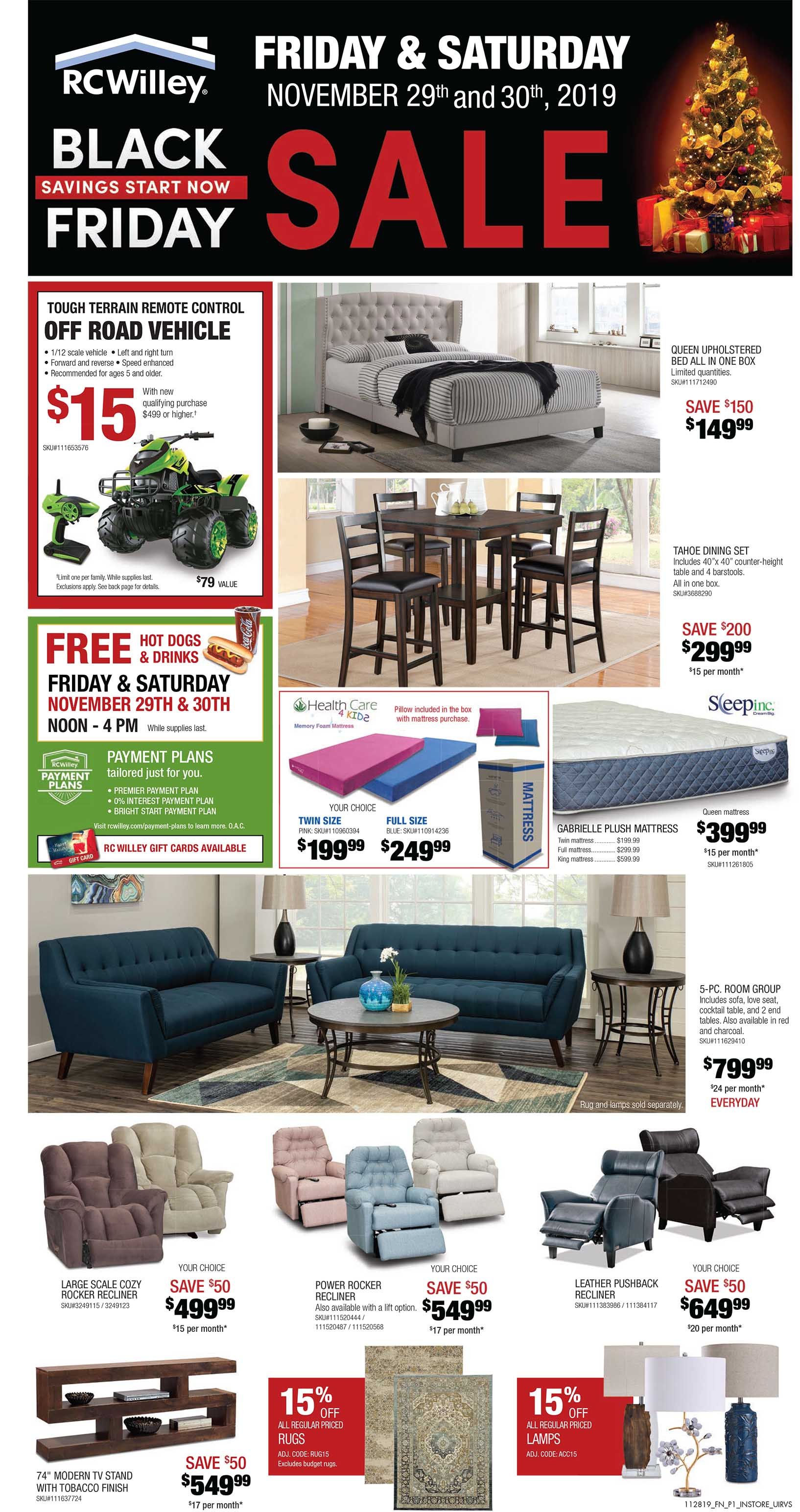 RC Willey's Black Friday Furniture Sale is Finally Here! Plus DOORBUSTERS!!