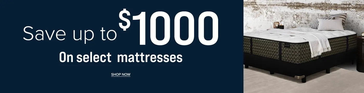 Save up to $1000 on Select Mattresses