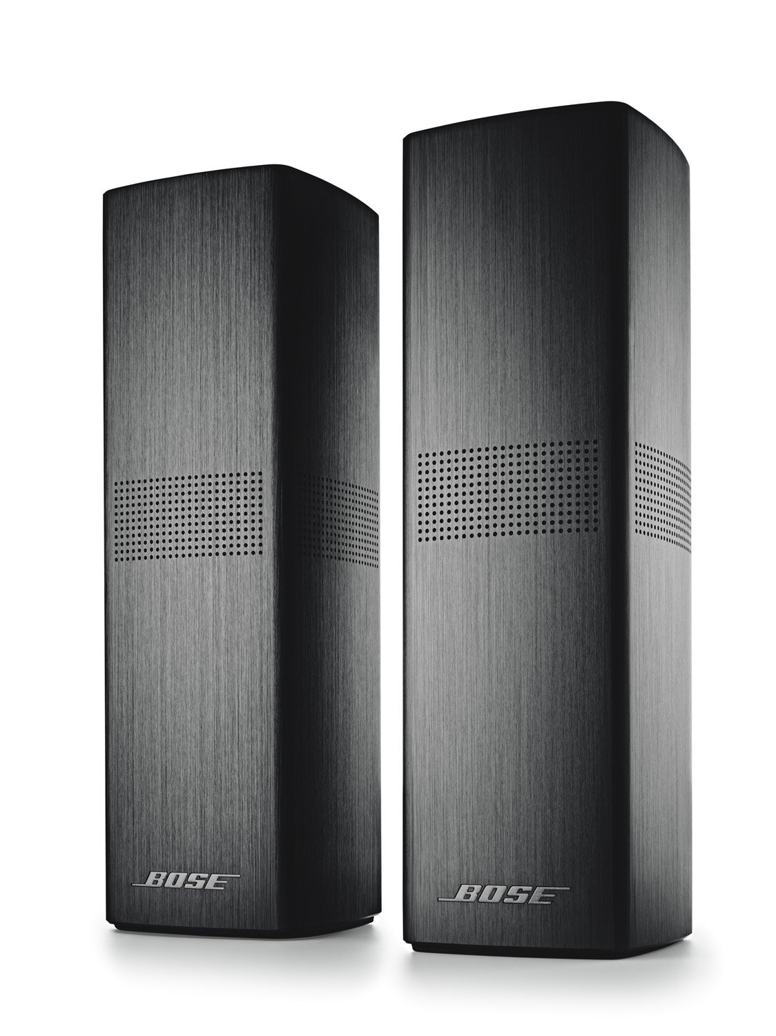 Two black Bose omnijewel speakers