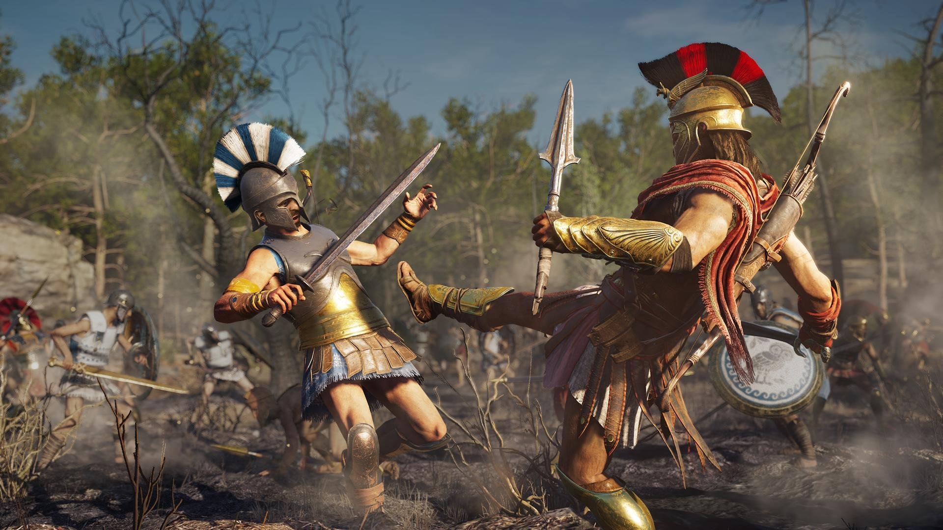 Battle gameplay in Assassins Creed Odyssey