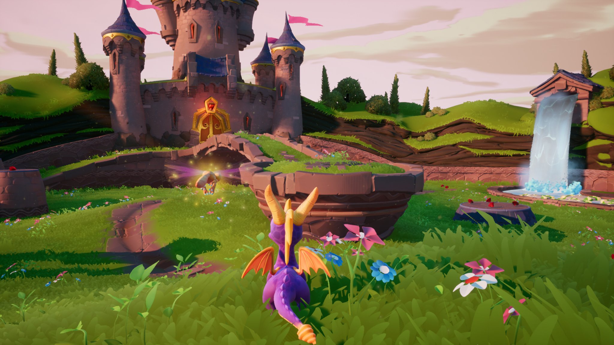 Screenshot depicting the updated Spyro graphics