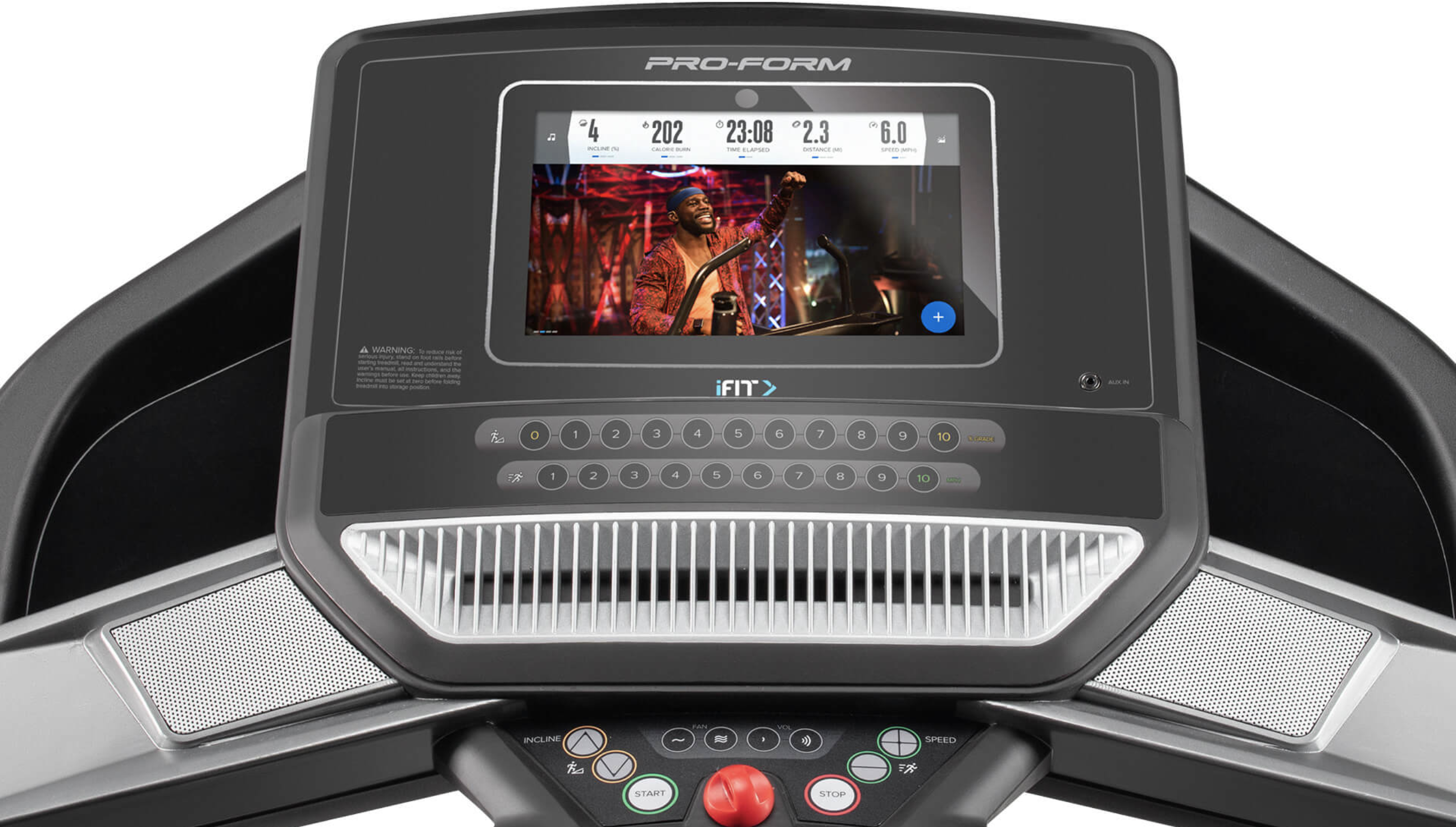 large screen on the proform treadmill