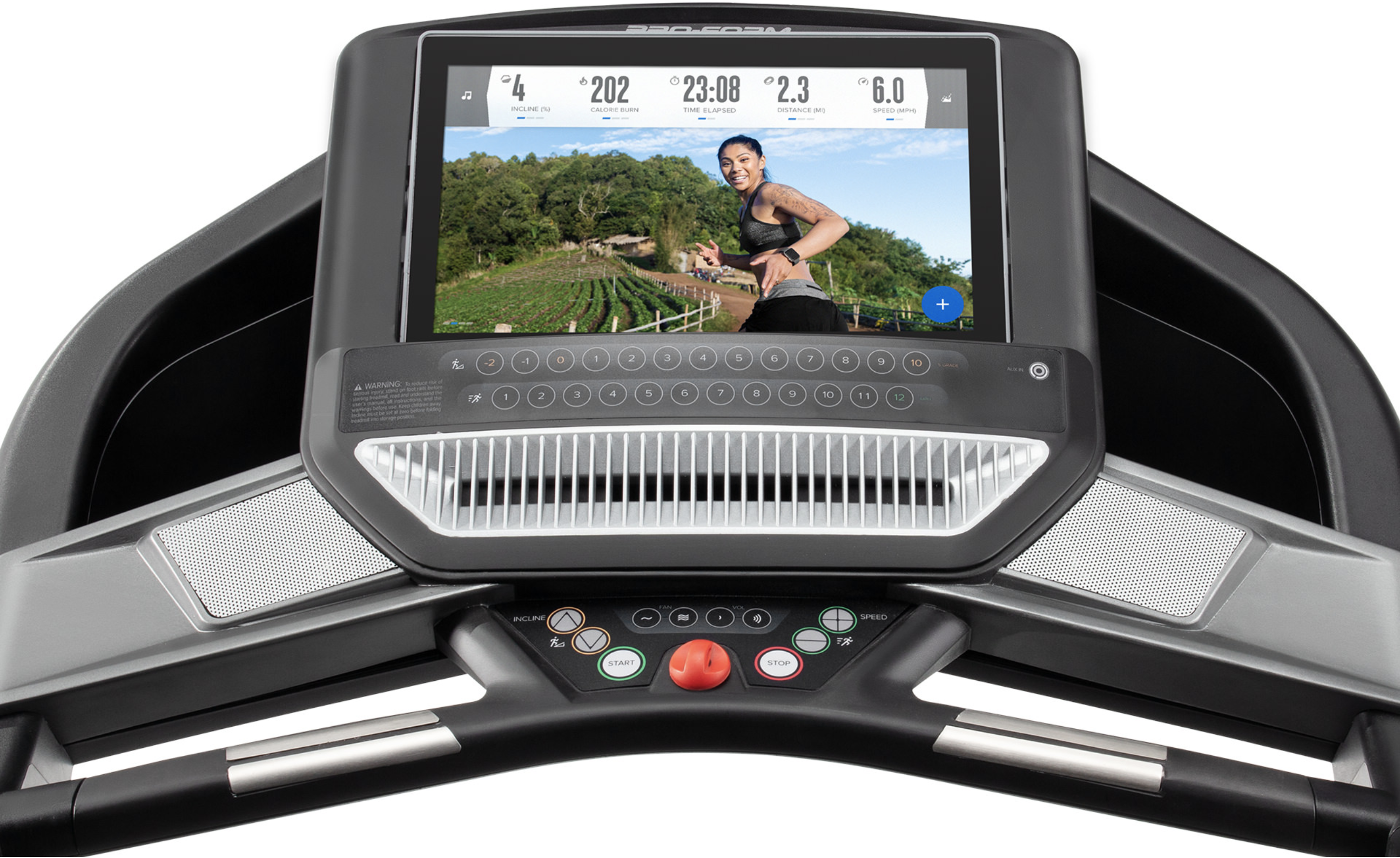 large screen on the proform treadmill