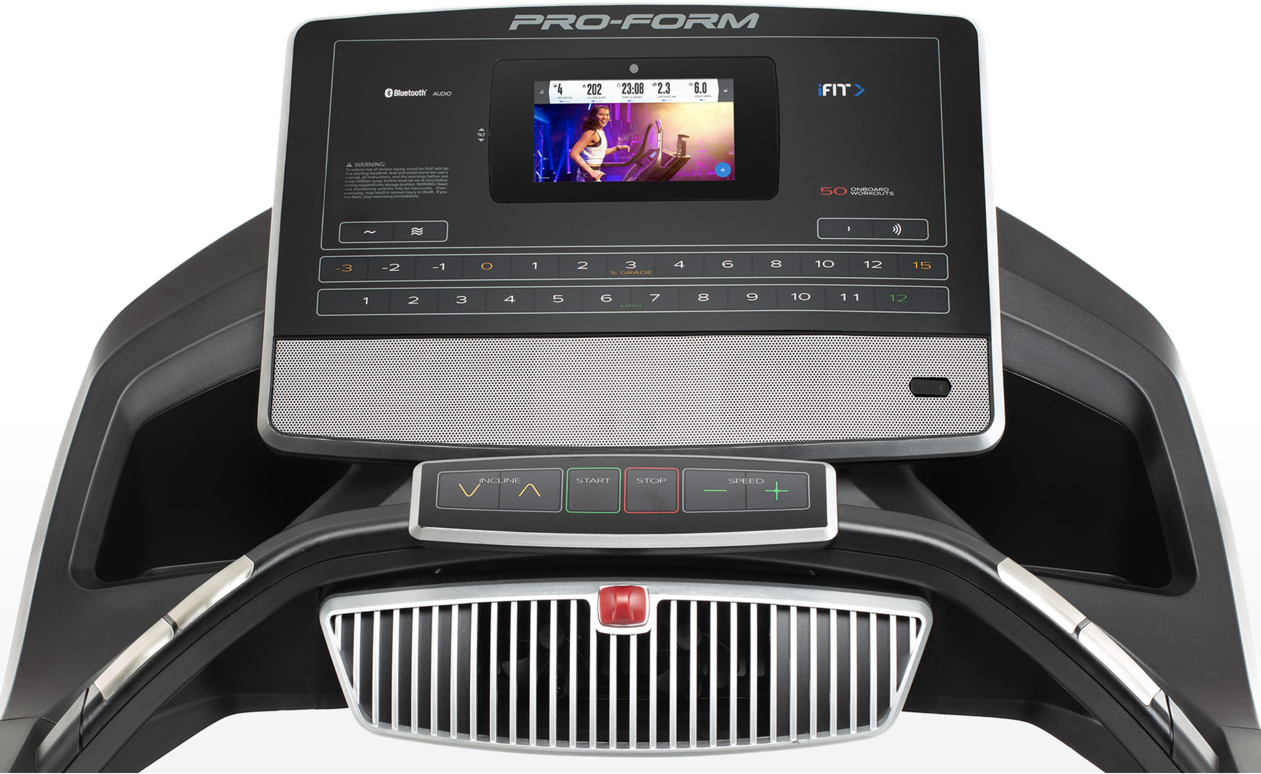 large screen on the proform treadmill