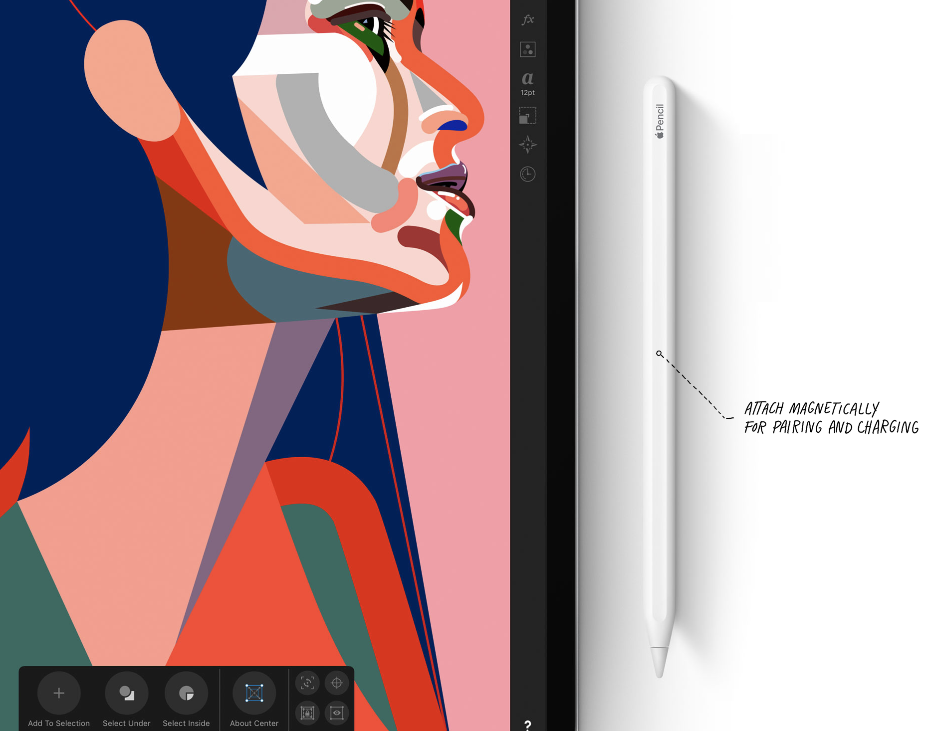 snap apple pencil onto ipad