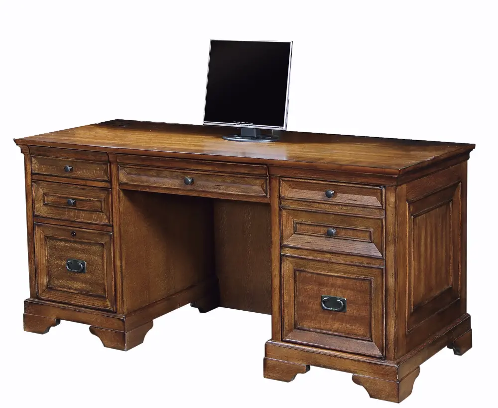Dark Oak Office Desk-1
