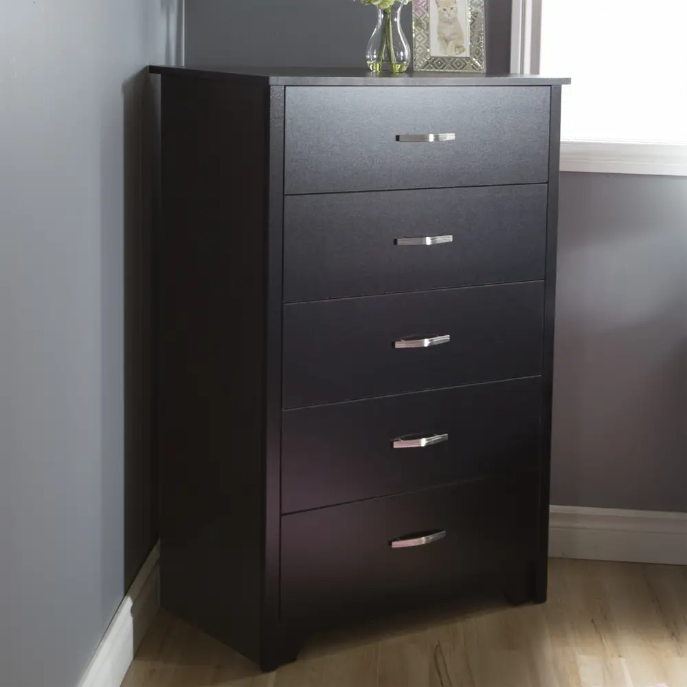 9008035 Fusion Black Chest of Drawers-1