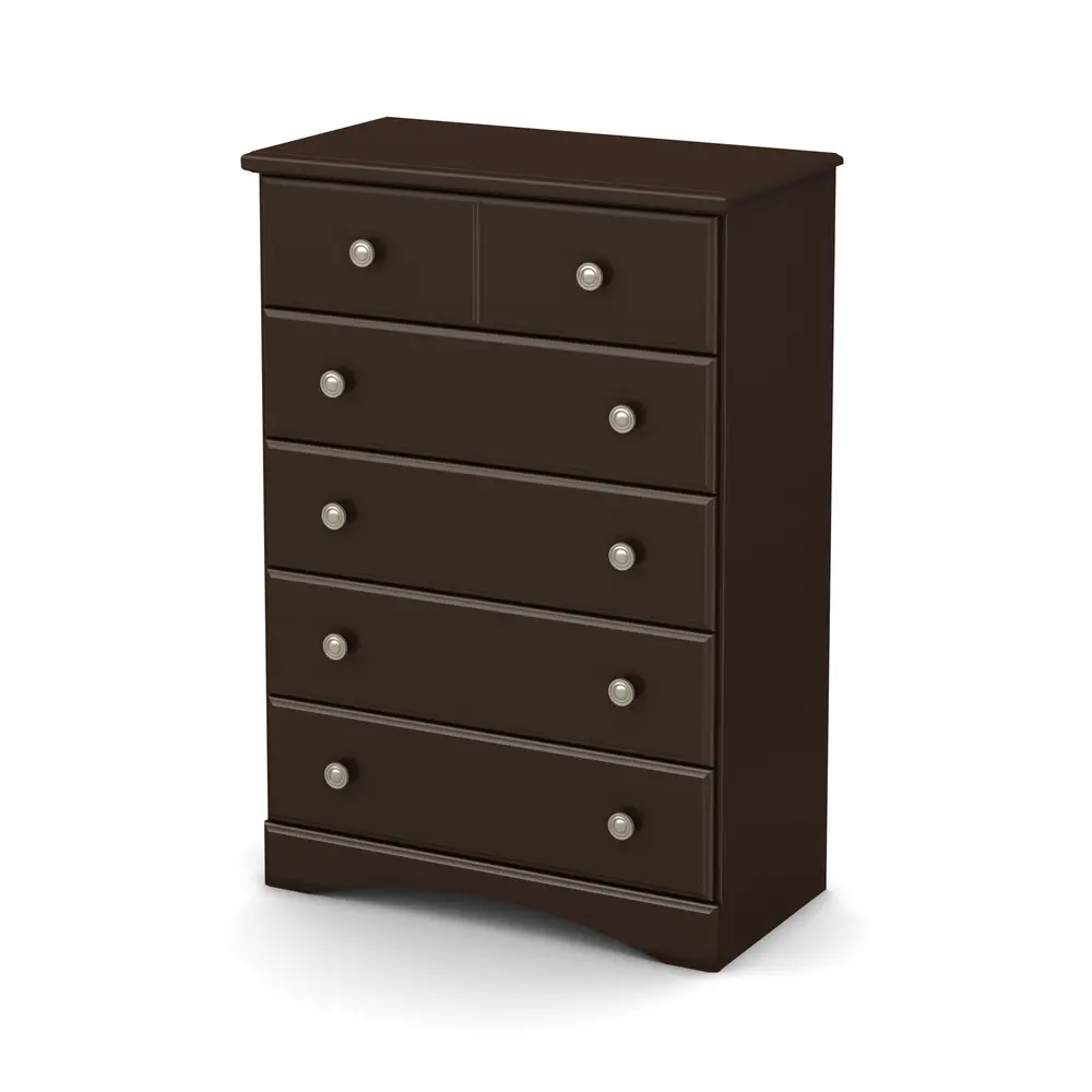 9016035 Chocolate 5-Drawer Chest - Morning Dew-1