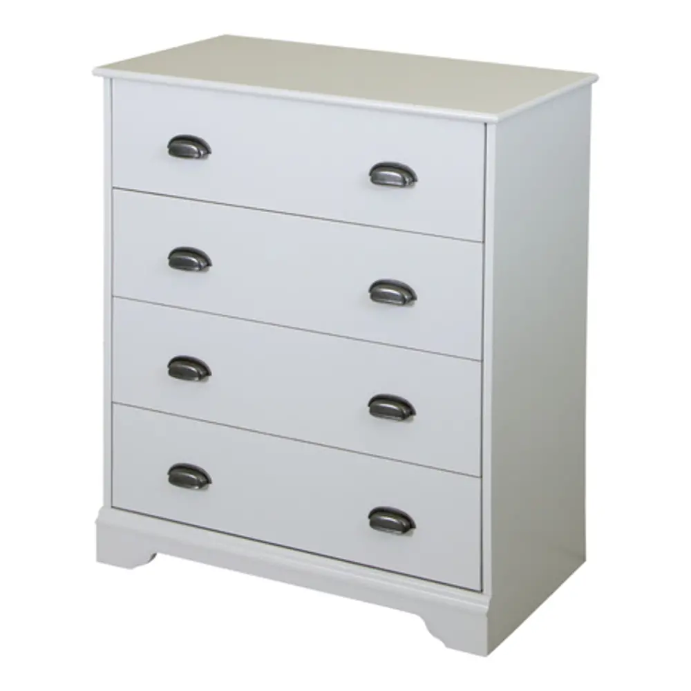 9023034 White 4-Drawer Chest - Fundy Tide -1