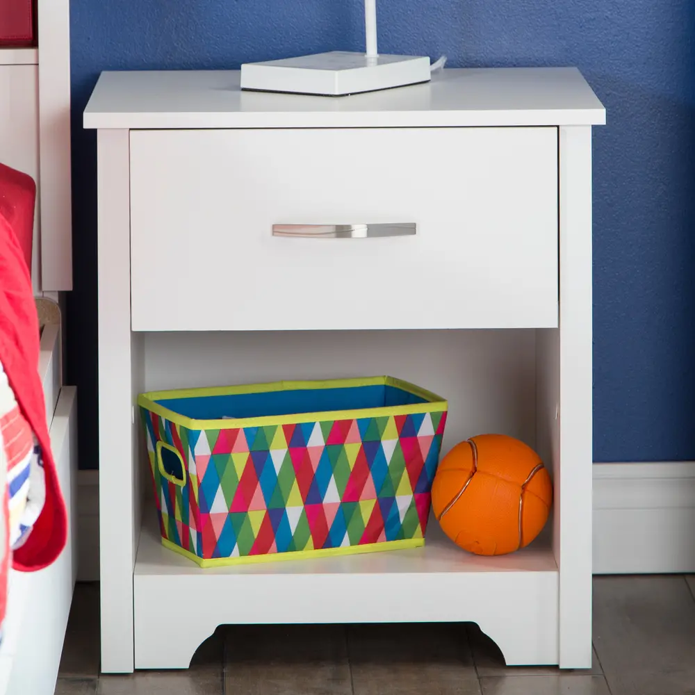 Fusion White Nightstand - South Shore
