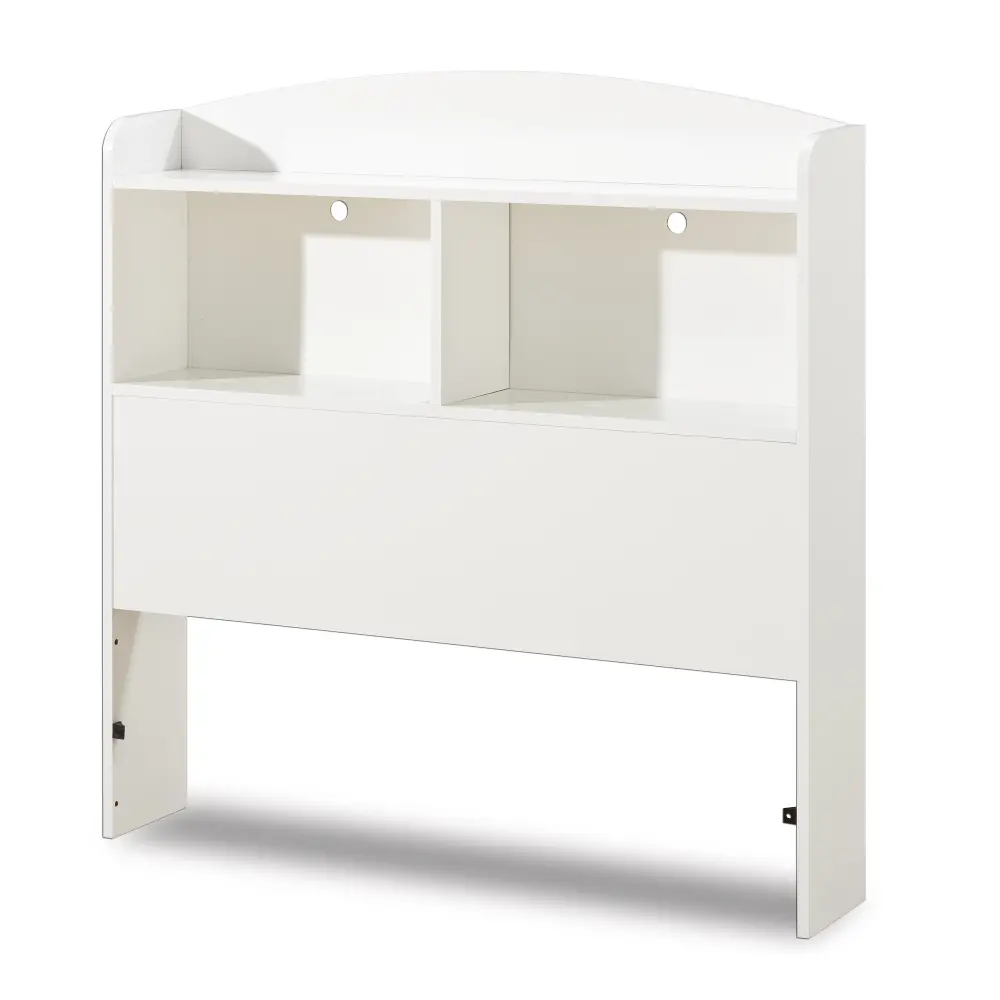 10056 White Twin Bookcase Headboard - Logik -1