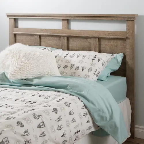Versa Weathered Oak Full Queen Headboard 54 60 Inch South Shore