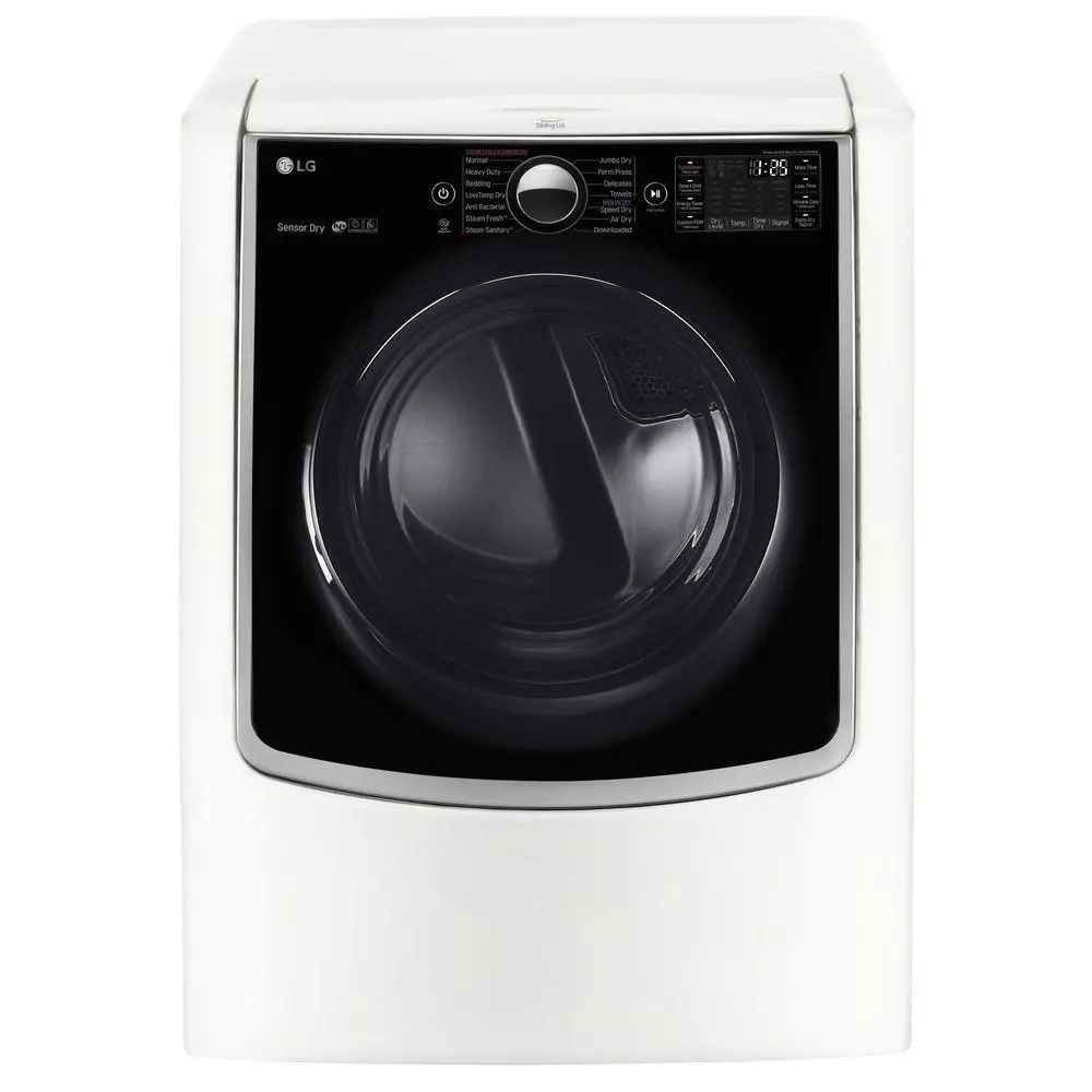 DLEX9000W LG Electric Dryer with Steam -  9.0 cu. ft. White-1