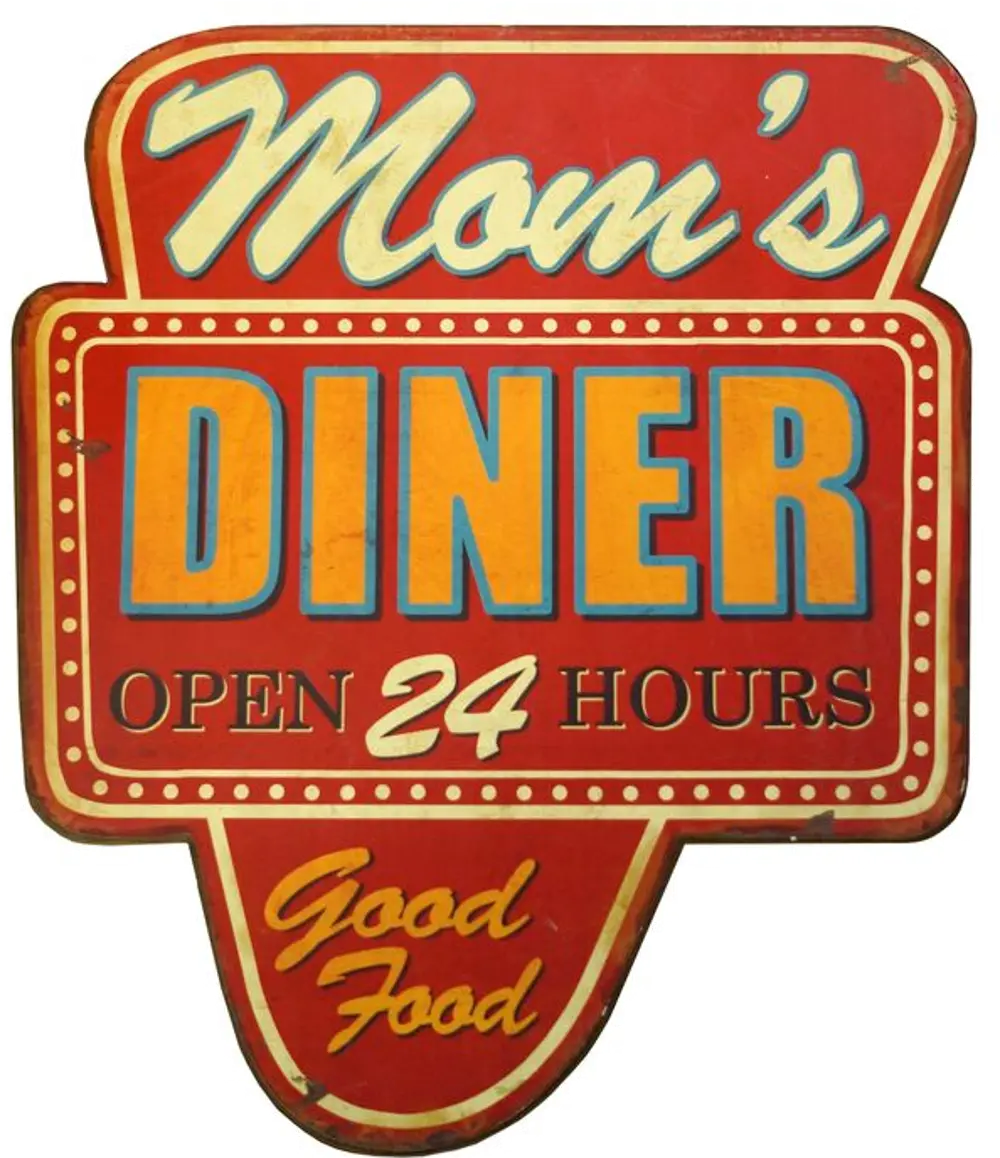 Mom's Diner Wood Sign-1