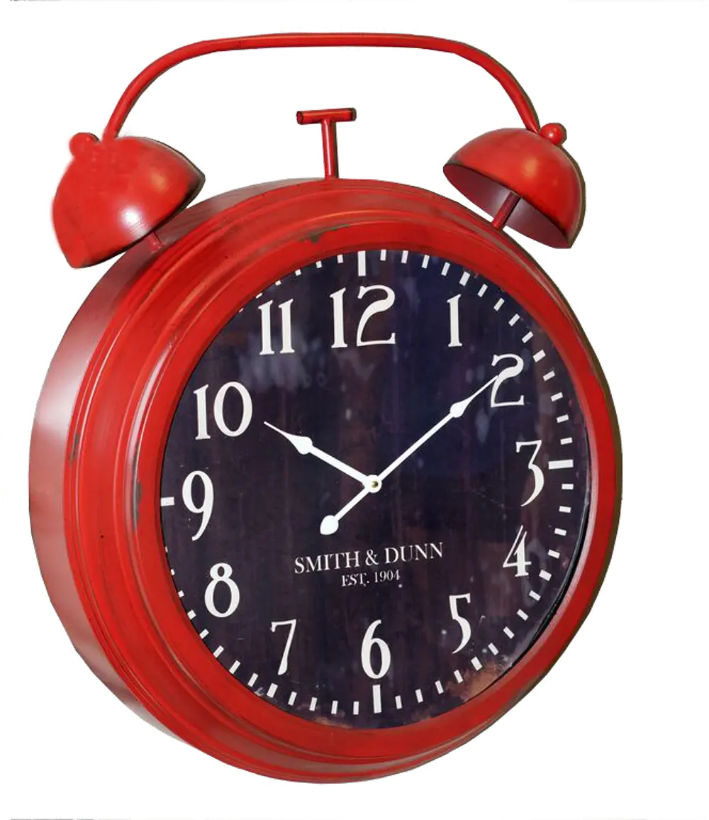 Red Metal Alarm Clock-1