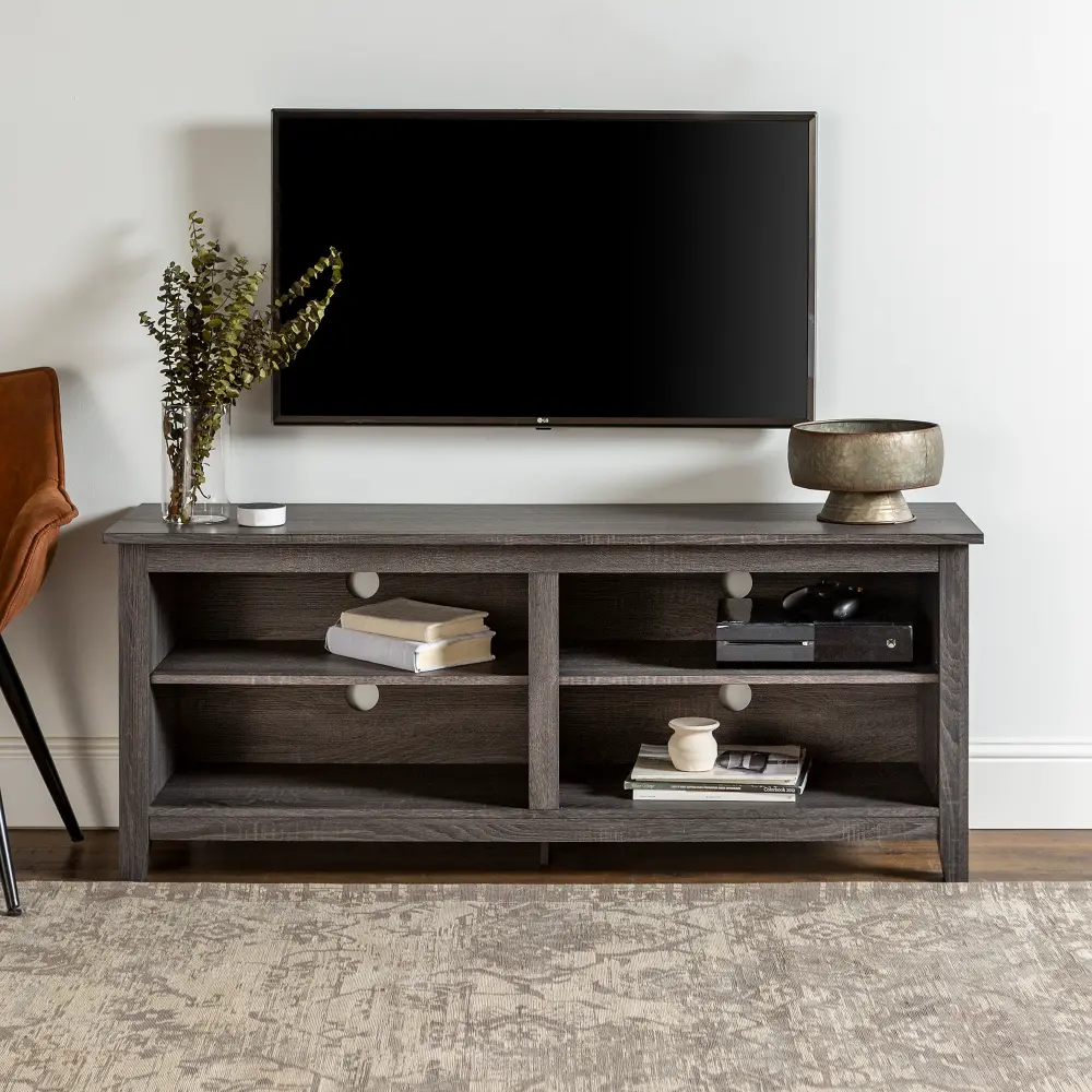 W58CSPCL Transitional Charcoal TV Stand Media Console (58 Inch)-1