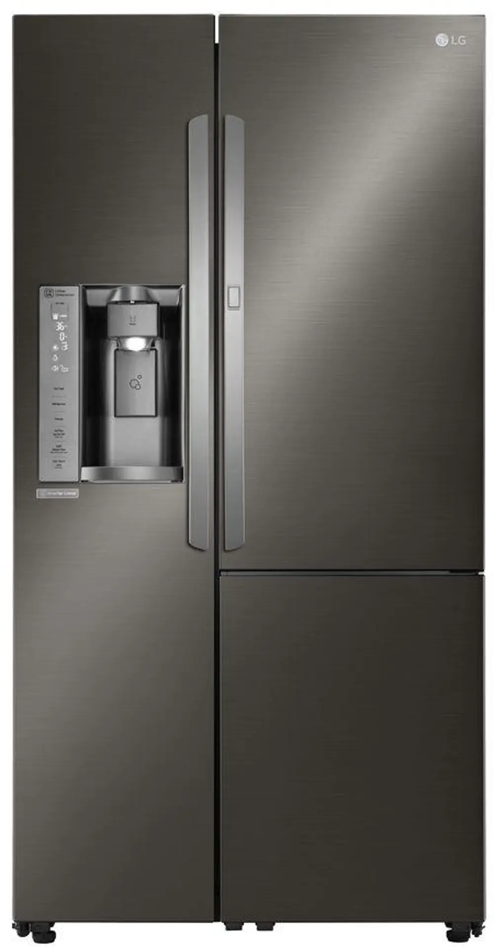 LSXS26366D LG 26.1 cu ft Side by Side Door-in-Door Refrigerator - 36 W Black Stainless Steel-1