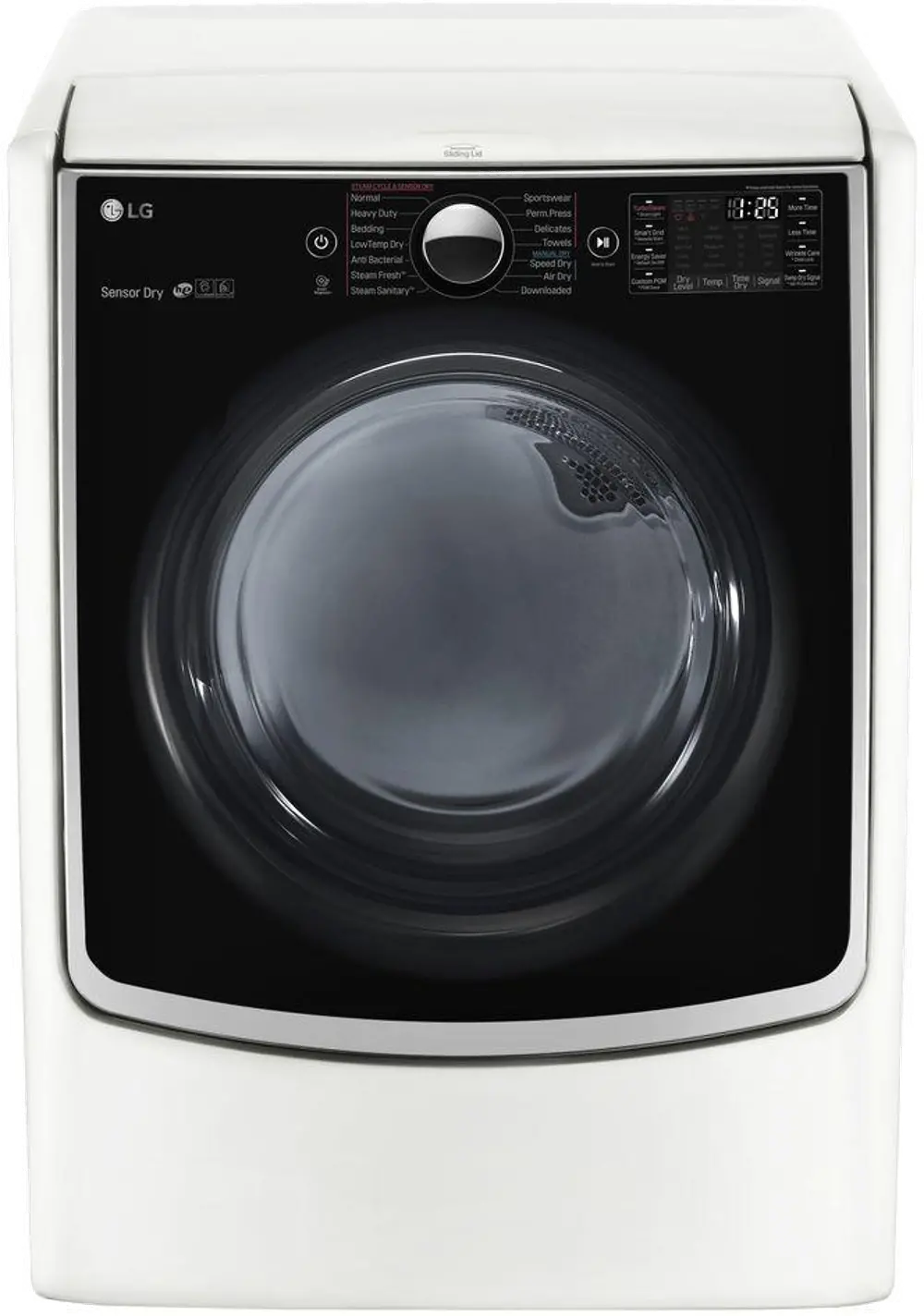 DLEX5000W LG 7.4 cu. ft. White Steam Electric Dryer - White-1