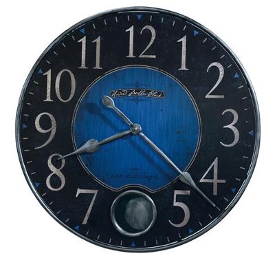 Antique Blue And Black Wall Clock Harmon Ii Rc Willey Antique Blue And Black Wall Clock Harmon Ii