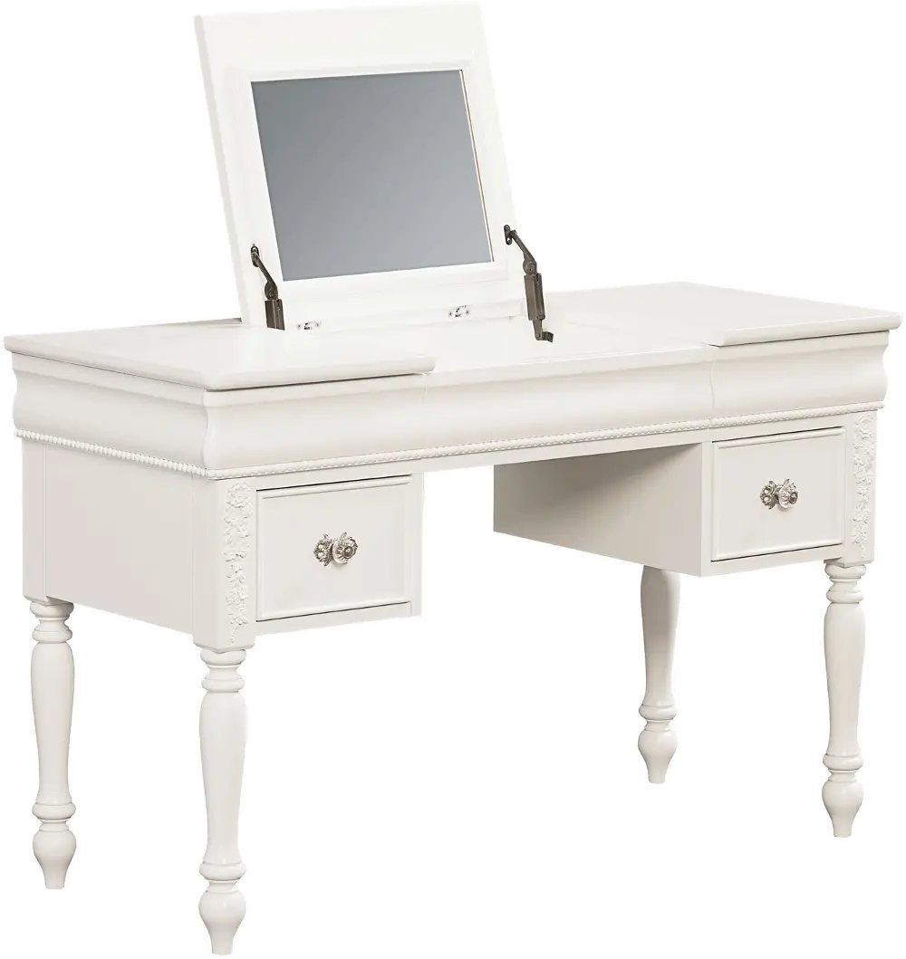 Jessica White Traditional Vanity Desk-1