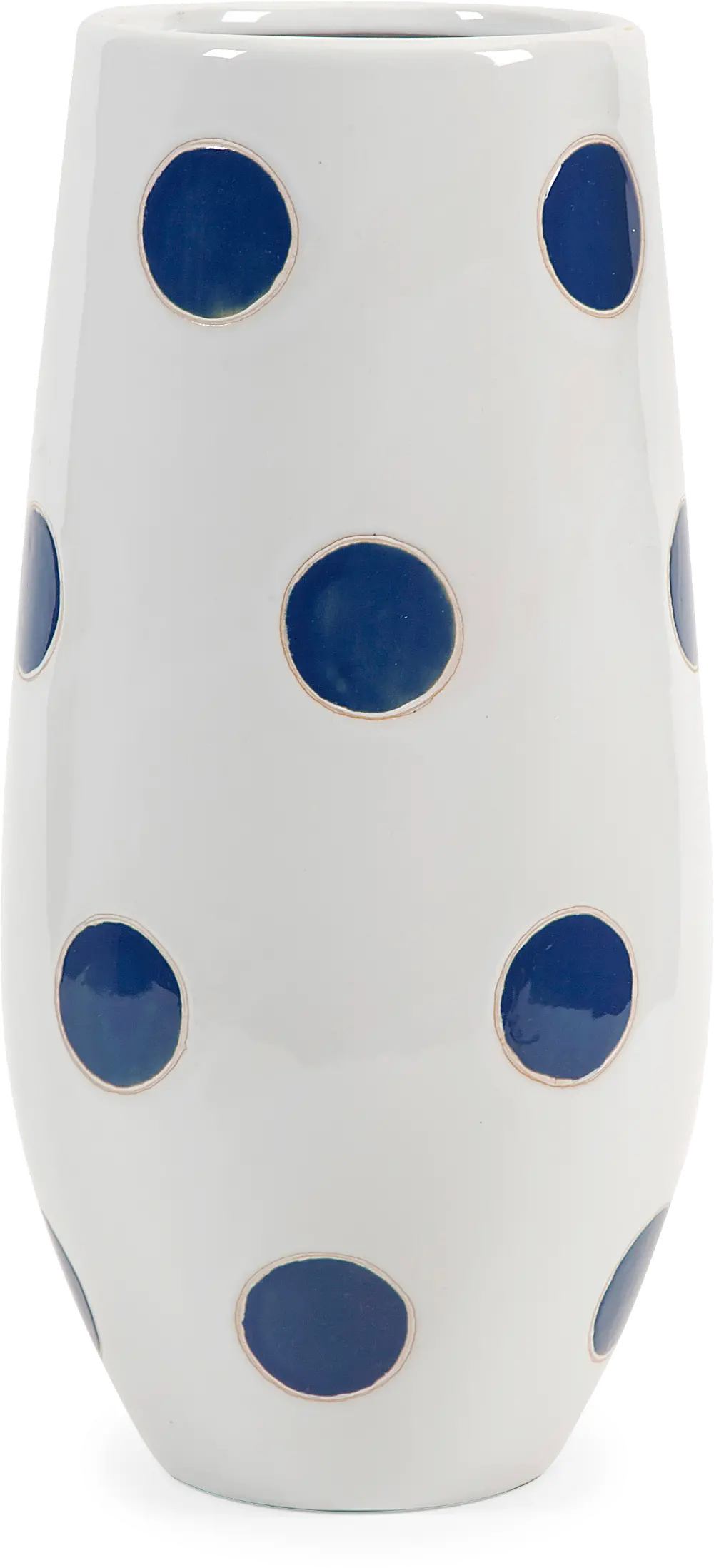 Marine Blue Polka Dot Vase-1