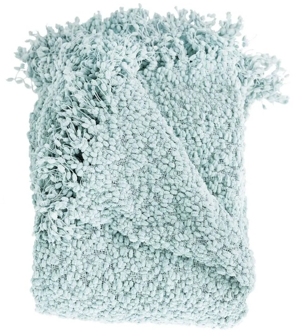 Whispering Blue Boucle Throw-1