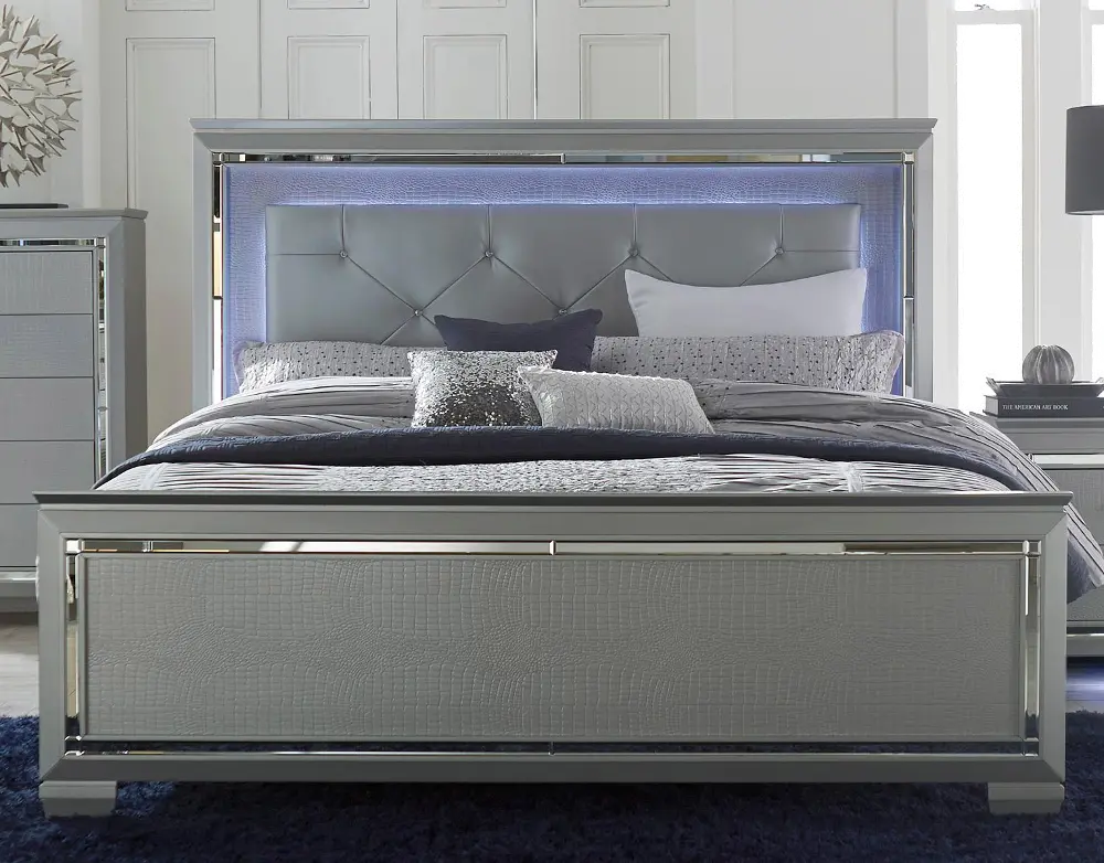 Allura Gray Queen Bed-1