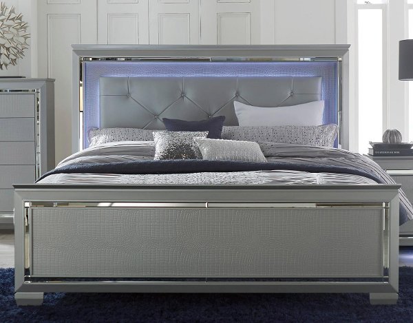 Queen Beds Bedroom Furniture Rc Willey Contemporary Gray Queen Bed Allura