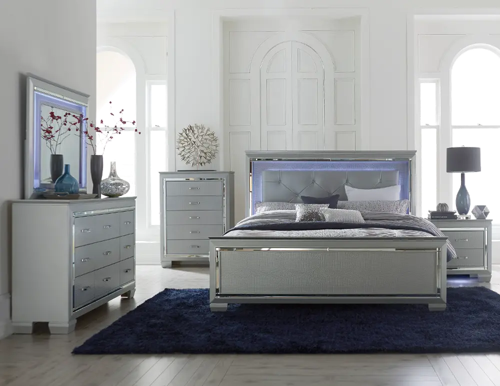 Allura Gray 4 Piece Queen Bedroom Set-1