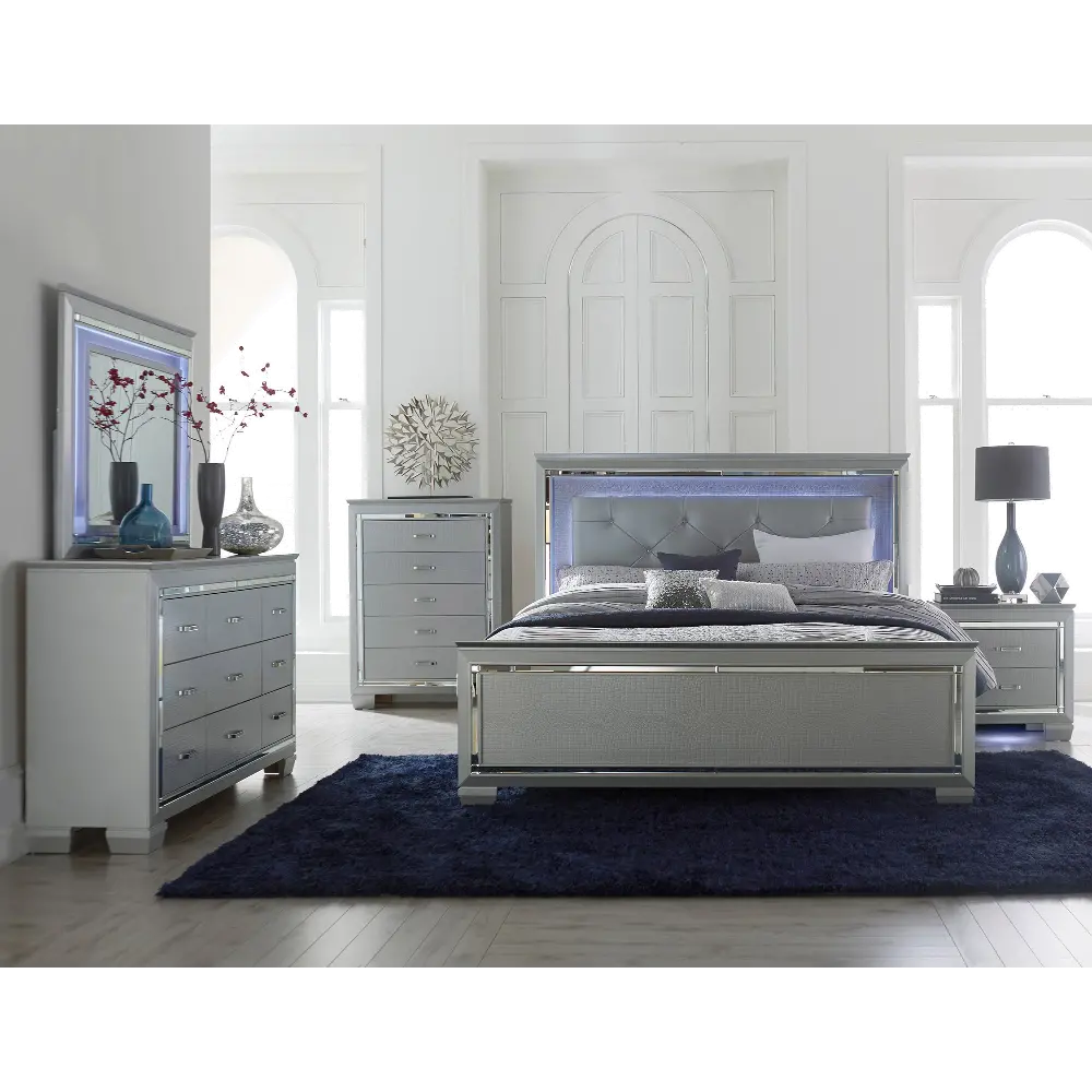 Allura Gray 4 Piece King Bedroom Set-1