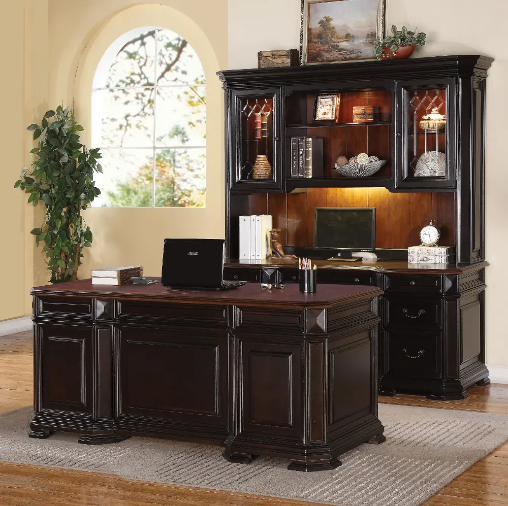 Two Tone Executive Wood Office Desk - Eastchester-1