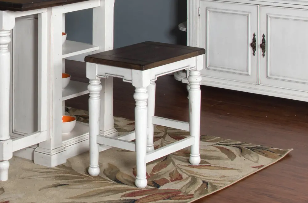 Bourbon County White and Brown Counter Stool-1