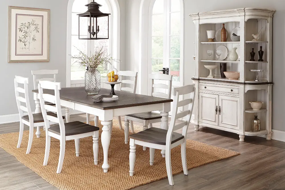 Two-Tone French Country 5 Piece Dining Set - Bourbon County-1