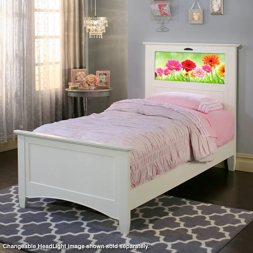 020250 Canterbury White LightHeaded Twin Bed-1