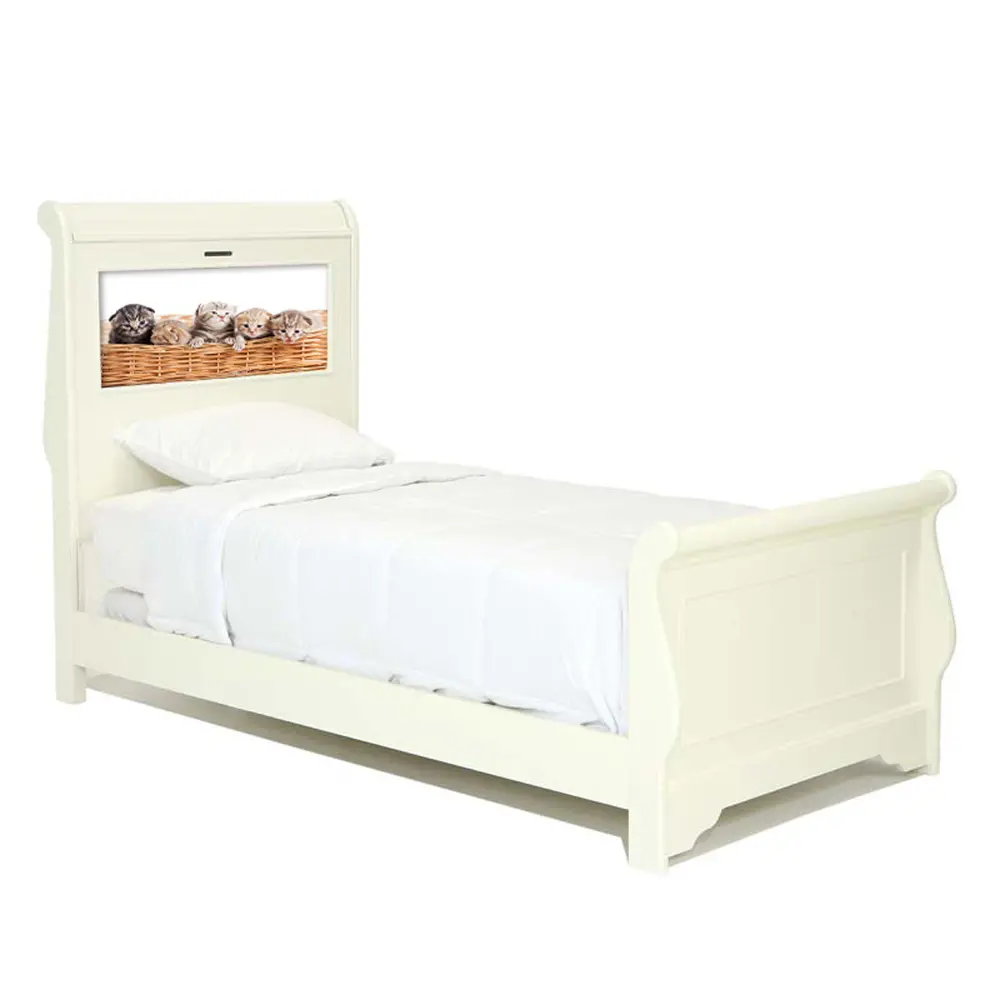 20401 Edgewood White LightHeaded Twin Sleigh Bed with Trundle-1