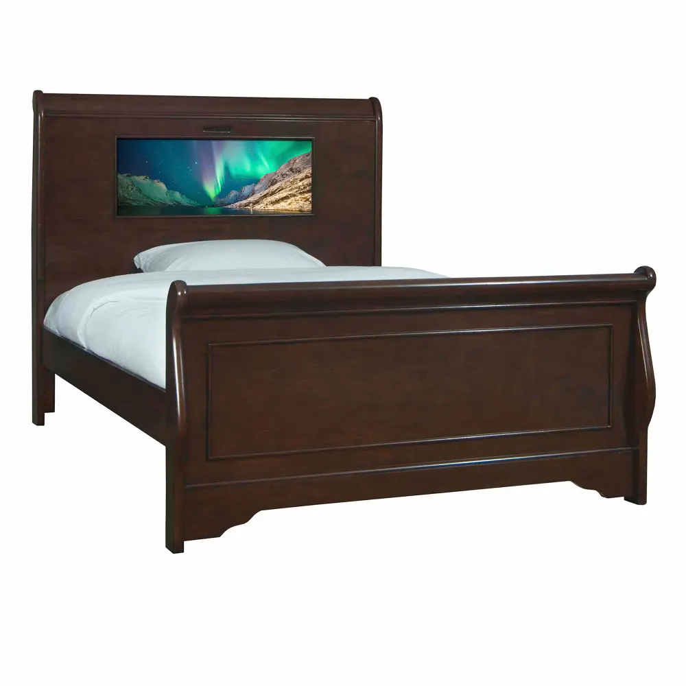 20404 Edgewood Cheshire Cherry LightHeaded Full Sleigh Bed with Trundle-1