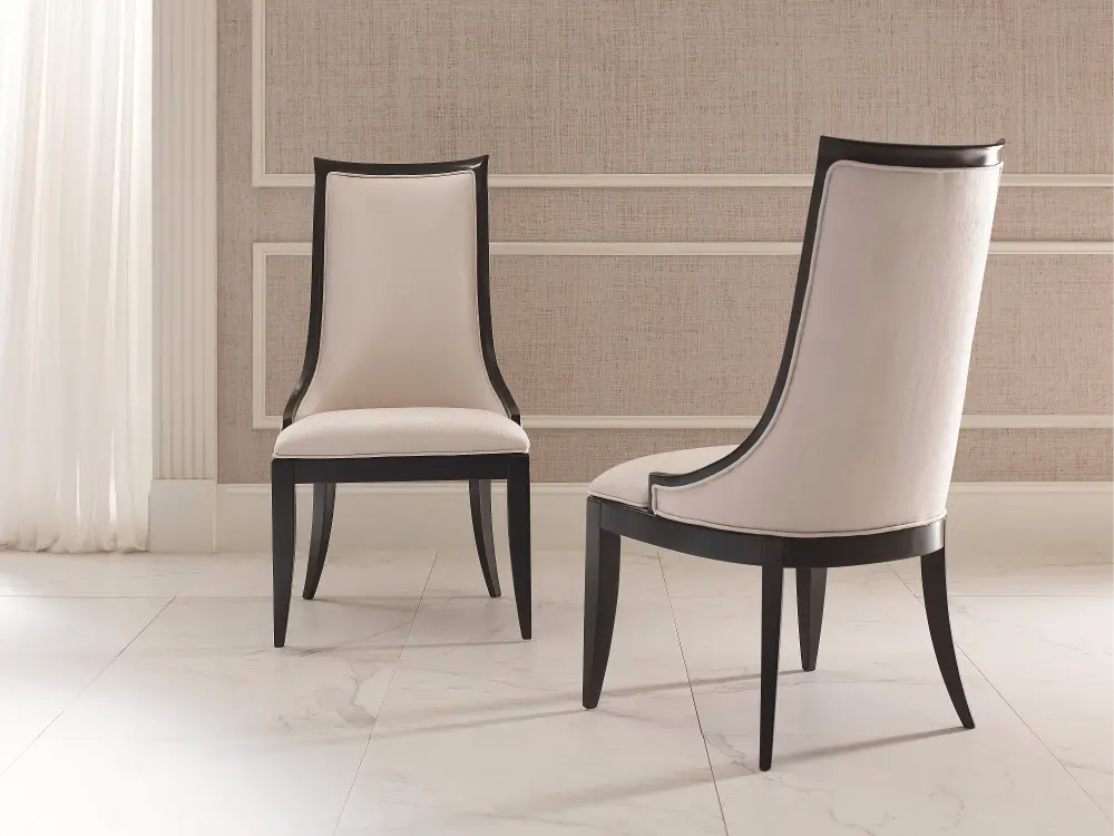 Ivory and Black Dining Room Chair - Symphony-1
