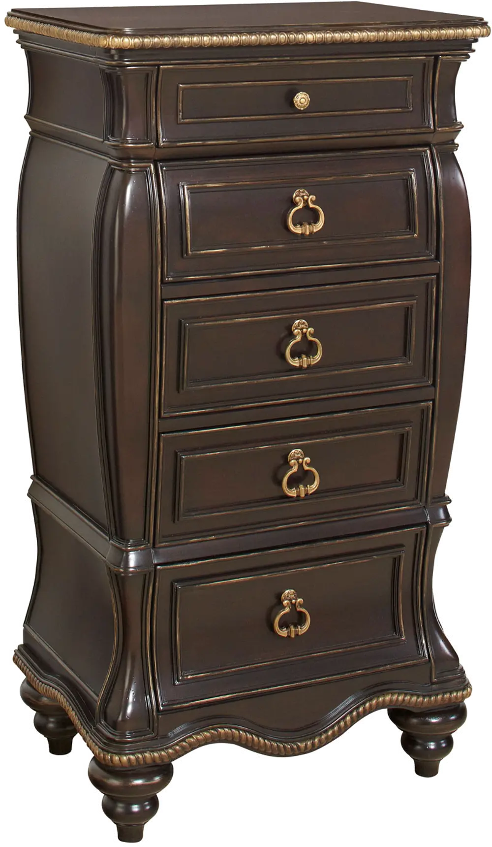 Black Cherry Traditional Lingerie Chest of Drawers - Palisades-1