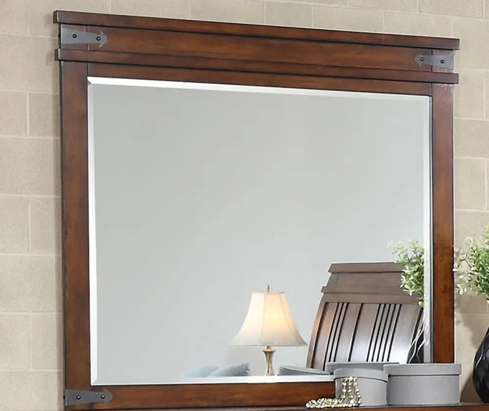 Caramel Brown Classic Mirror - Saratoga-1