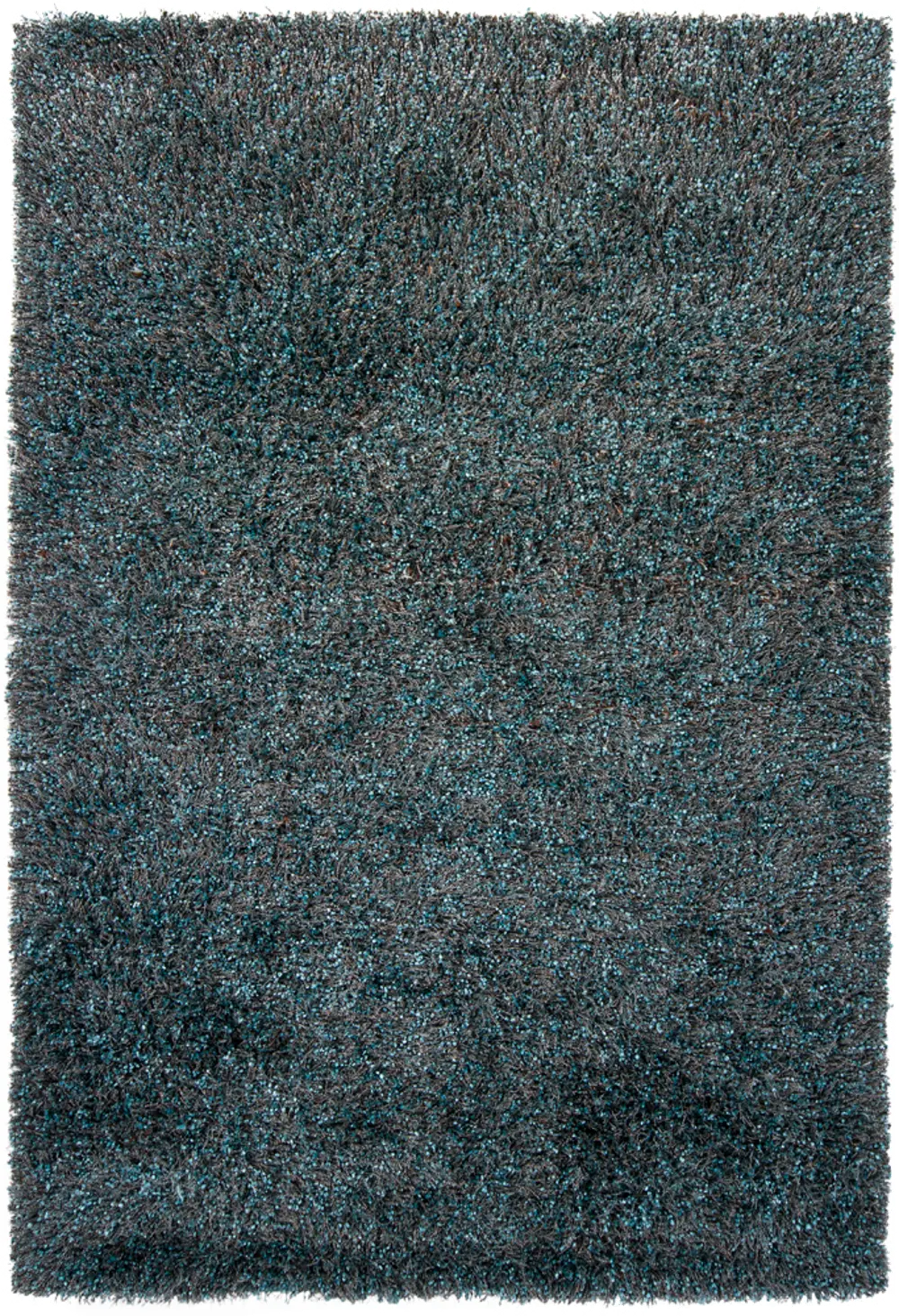 8 x 11 Large Contemporary Brown and Blue Rug - Mai-1