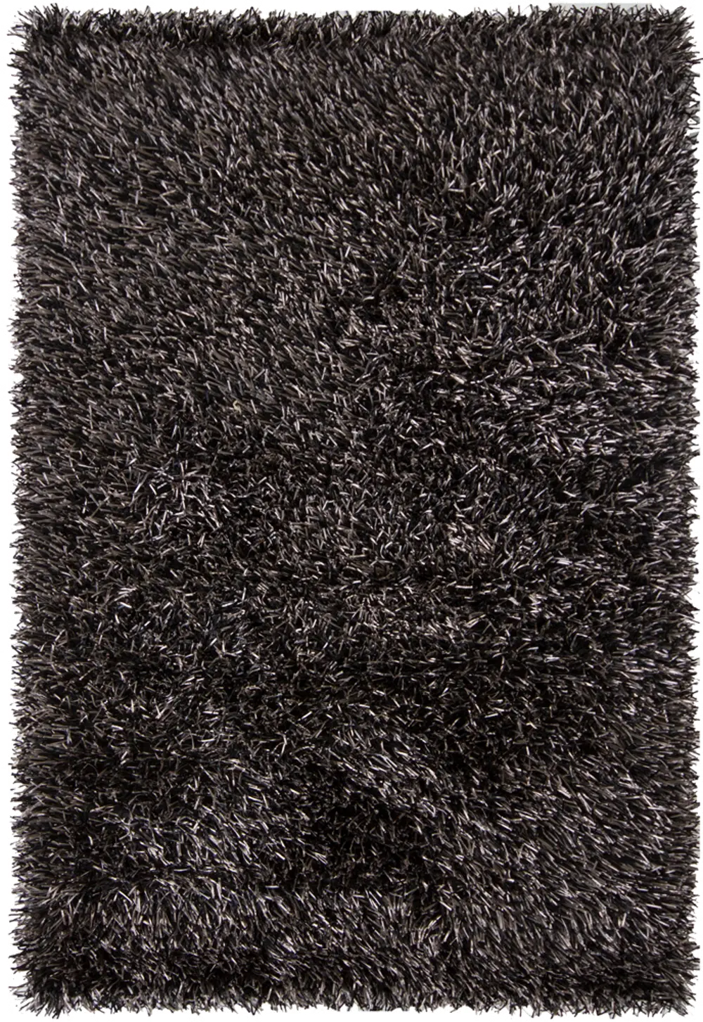 5 x 8 Medium Contemporary Gray and Black Shag Rug - Iris-1