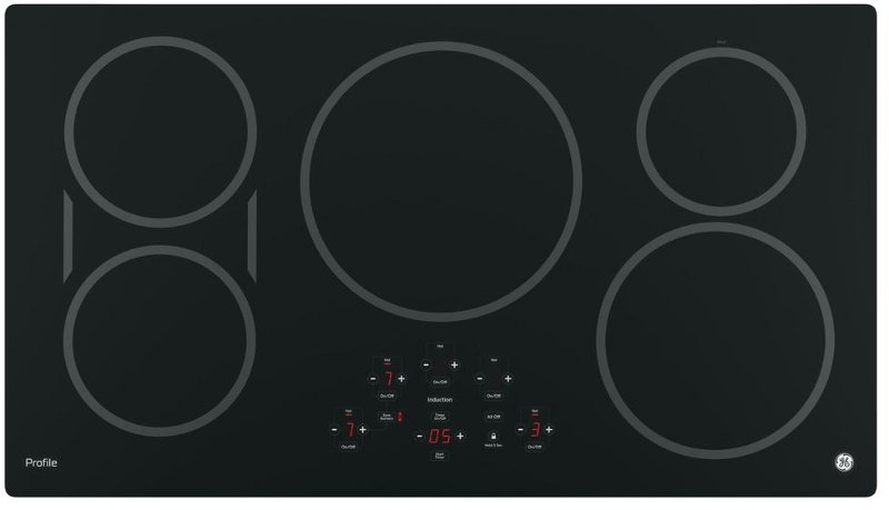 Ge Profile 36 Inch Induction Cooktop Black Rc Willey Furniture