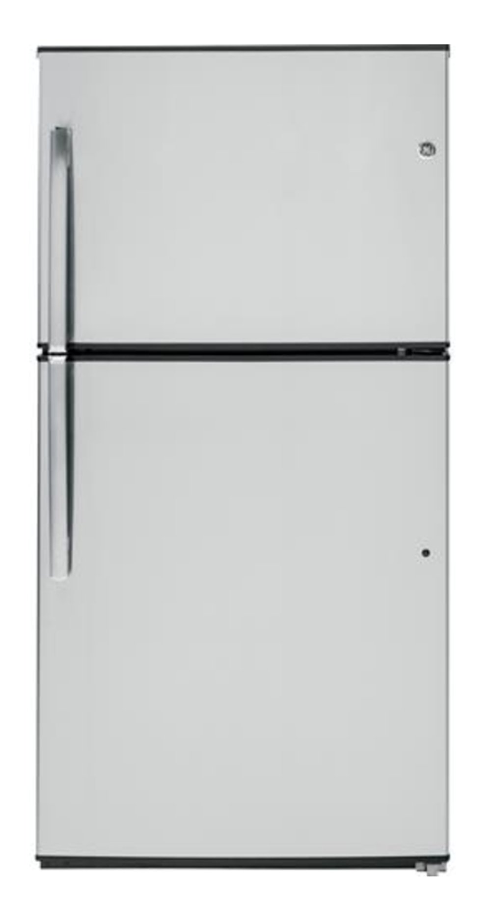 GE Top Freezer Refrigerator with Upfront Temperature Controls - Stainless Steel