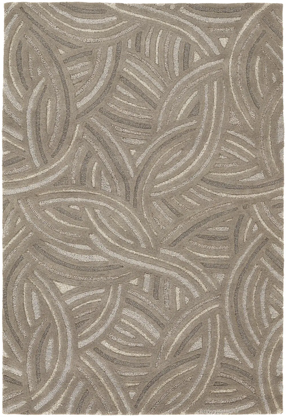8 x 11 Large Contemporary Taupe and Beige Area Rug - Penelope-1