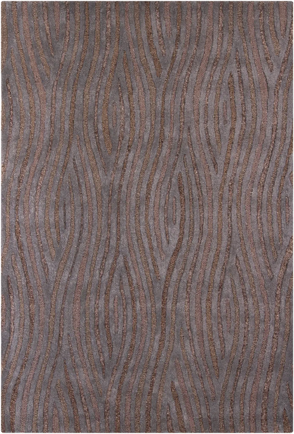 5 x 8 Medium Contemporary Brown and Gray Area Rug - Penelope-1
